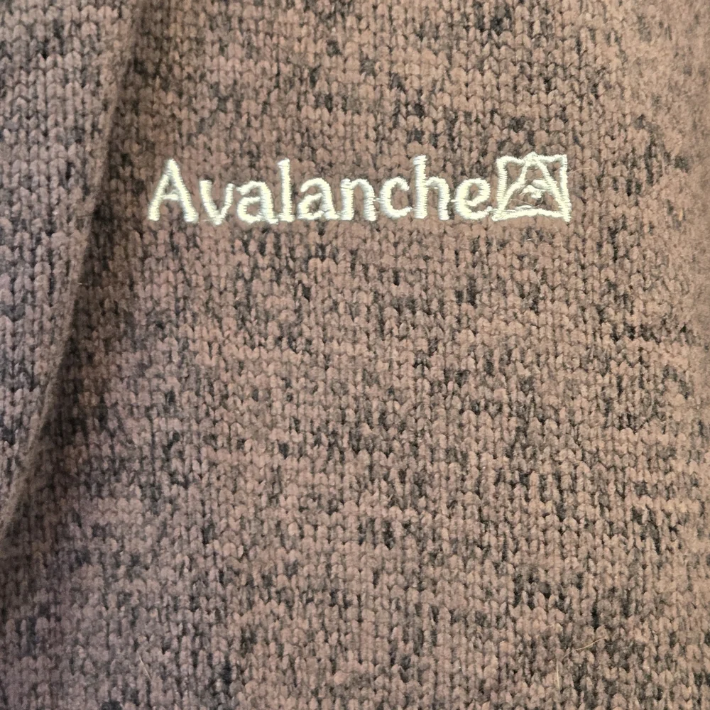 AVALANCHE Pullover Jacket Mens‎ 2XL Quarter Zip Thermal Brown Knit Fleece